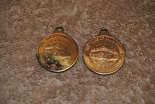 2 Vintage 1955 Waukesha National Bank Charms 100th Anniversary Butler WI picture