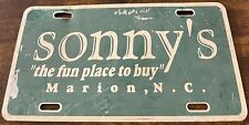 Sonny's Dealership Booster License Plate Marion North Carolina Dealer picture