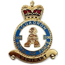 Queens Crown Royal Air Force 208 Squadron Unit RAF PLAQUE Badge picture