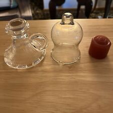 Vintage Clear Glass Candleholder with One Handle and Globe picture