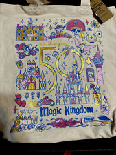 Walt Disney World 50th Anniversary Starbucks Magic Kingdom Canvas Tote Bag picture