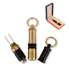 Detachable Cigar Punch Cutter Double Head Stainless Steel Keychain W/ Gift Box picture