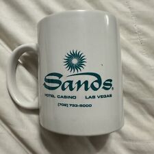 Vintage Las Vegas Sands Hotel Casino Coffee Cup Mug Teal.  (Closed 27 Years Ago) picture