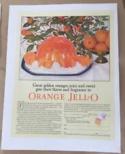 Jell-O gelatin 1927 original vintage print 20s food art illustration orange picture