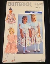 1990 Vintage Butterick Girl's Dress Pattern 4582 Child Small 2-3-4 Uncut picture