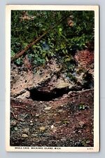 Mackinac Island MI-Michigan, Skull Cave, Antique, Vintage Souvenir Postcard picture