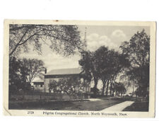 c.1922 Pilgrim Congregation Church Massachusetts RPPC Real Photo Postcard POSTED picture