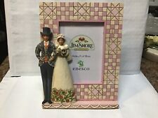 JIM SHORE BRIDE AND GROOM PICTURE FRAME 4”x 6” 2007 Enesco picture