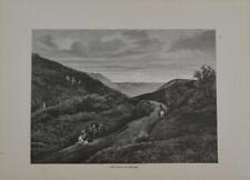 Antique Religious Art The Road to Jericho Christianity Original 1875 picture