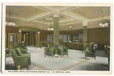 Postcard The Lobby Hotel Huntington Easton PA JB Renwick Prop picture