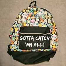Pokemon Gotta Catch Em' All Pikachu Squirtle Charmander Kids Backpack picture