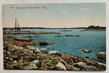 ca 1900s MA Postcard Marion Massachusetts Upper Harbor sailboat Hutchinson 2075 picture