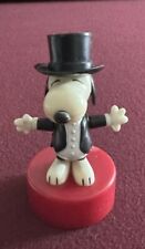Vintage Peanuts Top Hat  Tux Snoopy Push Button Puppet - Ideal 1966 5350-4 picture