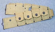 ORIGINAL WWI WWII US ARMY M1903 INFANTRY COMBAT FIELD 9 POCKET AMMO BELT- picture