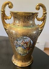 Le Mieux China Vase 24 Kt Gold Hand Decorated Porcelain Courting Couple picture