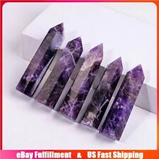 60-70mm Natural Dream Amethyst Quartz Crystal Wand Energy Power Obelisk Healing picture