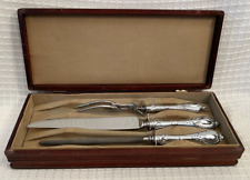 “Royal Brand” 3-Piece Carving Set with Decorative Stainless Handles, Wood Box picture