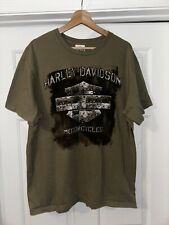 Harley Davison Military T Shirt Double Sided Size XL Biker picture