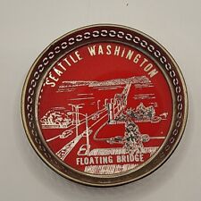VTG SOUVENIR Seattle Washington Floating Bridge ASHTRAY Red picture