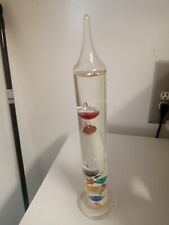 Galileo Glass Thermometer Large 17 Inches Tall Multicolored Bubbles Unmarked picture