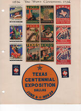 1936 Texas Centennial - 1937 Texas & Pan American Exposition - 15 Stamps picture