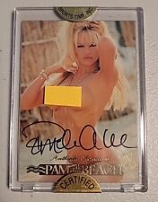 1996 Playboy Pamela Anderson Autograph Card #5 Pam at The Beach #35/50 In Case picture