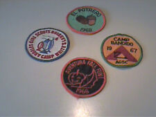 FOUR NEVER USED 1960'S GIRL SCOUNT CAMPING BADGES - CALIFORNIA AREA picture