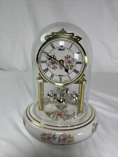 Hermle Porcelain 7” Clock Germany Vintage Handpainted Rare Excellent Condition. picture