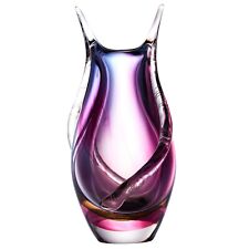 8 inches tall  Hand Blown Sommerso Art Glass Teardrop Vase  picture