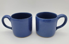 2-Vtg Bybee Pottery 10 oz  KENTUCKY BLUE COFFEE CUP MUGS Art Tea BB 1 HAS FLAWS picture