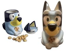 Large Ceramic Disney Character Sitting Bluey Cookie Jar Cartoon Blue Heeler Dog picture