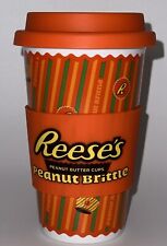 Galerie Reese's Ceramic Travel Mug Tumbler PB Cup with Silicone Lid and Wrap  picture
