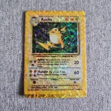 Raichu 14/102 Base HOLO Prism Vending Vintage Pokémon Golden Sticker Card 90's picture