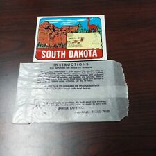 Vintage South Dakota BAXTER LANE travel water dip decal sticker picture