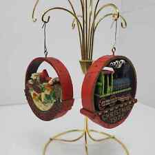 Vintage Wooden 1976 Christmas Ornaments Folk art in Great condition picture