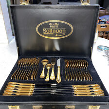 Pristine 23/24k gold plated Rostfrei Solingen cutlery/flatware set picture