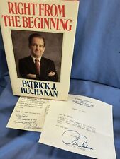 Patrick Buchanan SIGNED Lot Book CNN Crossfire Letter Right From The Beginning picture