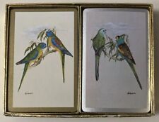 Vintage CONGRESS Birds Playing Cards, 2 FULL Poker Cel-U-Tone Decks picture