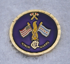 Chicago Fire Department challenge coin honor guard picture