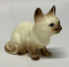Vintage Simson Giftware Bone China Siamese Cat Kitty Figurine 2.5”h x 3.5”long  picture