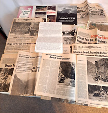 Lot of Big Thompson Canyon, Colorado Flood Disaster Newspapers 1976 Books,Letter picture