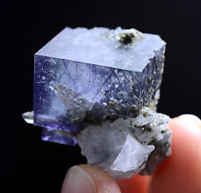20g Natural Bismuthinite Purple FLUORITE & Pyrite Mineral Specimen/Yaogangxian picture
