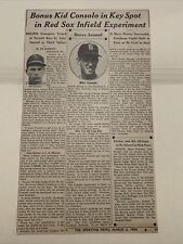 Billy Goodman Billy Consolo Red Sox 1954 Sporting News Baseball 6X11 Panel picture