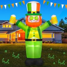 8 FT St. Patrick's Day Inflatable Gentleman Leprechaun LEDs - L2.111 picture