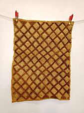 Vintage Beautiful Hand Made African Raffia Congo Traditional Cloth Textile picture
