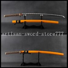 Handmade Japanese Katana Samurai sword 1060 Carbon Steel Sharp Blade Full Tang picture