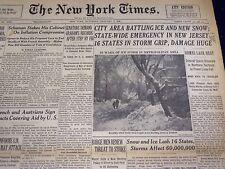 1948 JANUARY 3 NEW YORK TIMES - CITY BATTLING ICE AND SNOW - NT 3751 picture