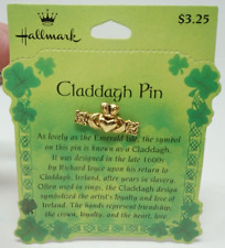 Hallmark PIN St Patrick Vintage CLADDAGH Heart Hands Irish Celtic NEW picture