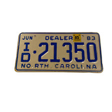 vintage 1983 north carolina dealer car license plate 21350 picture