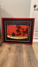 Disney art hand painted Mickey piano concert with Silouhette picture